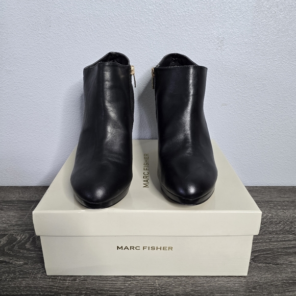 Marc Fisher Blaine Buckle Bootie Heels Black color - Picture 5 of 9